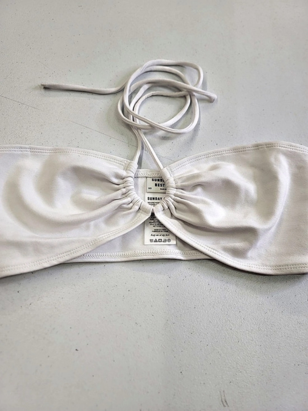 Sunday Best Cora Halter Top White Bikini/bandeu Top XS